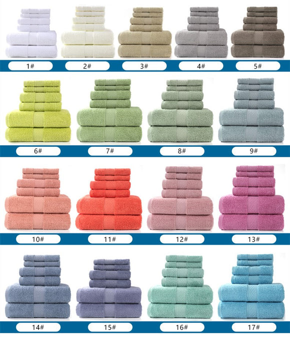Juego de Toallas de Algodón Absorbentes 3 y 6 Piezas
