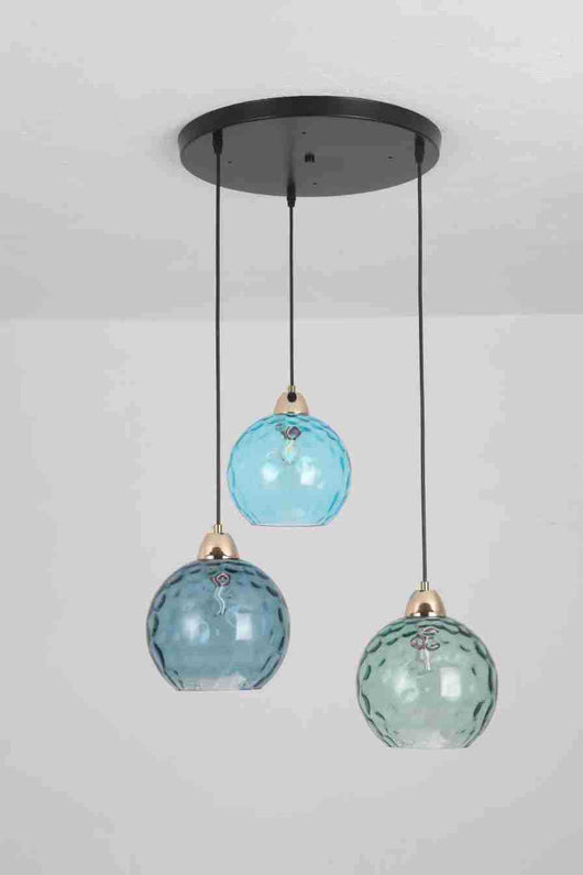 Lámpara Colgante de Cristal Ondulado con Diseño Minimalista Moderno - Image 18