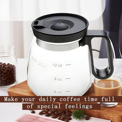 Taza de Café de Vidrio 16 oz con Tapa y Asa - Resistente y Elegante