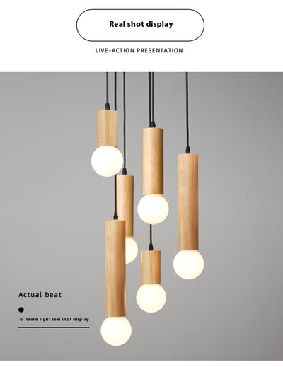 Lámpara Colgante de Madera para Restaurante - Diseño Moderno Minimalista - Image 18