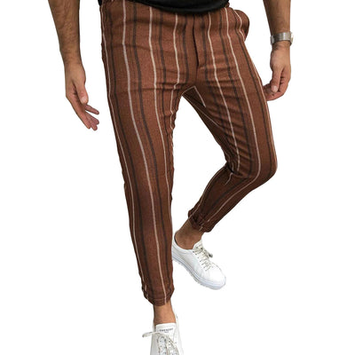 Pantalones Casuales Estampados a Rayas para Hombre - Image 6