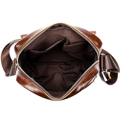 Bolso Mensajero de Cuero Vintage para Hombre - Piel Vacuna Premium - Image 4