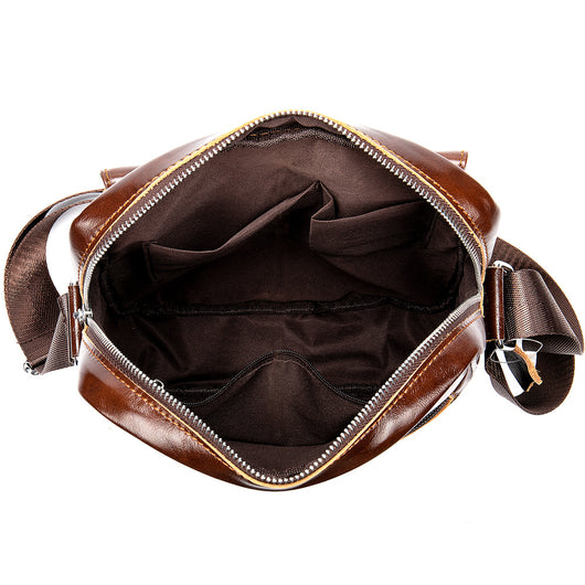 Bolso Mensajero de Cuero Vintage para Hombre - Piel Vacuna Premium - Image 4