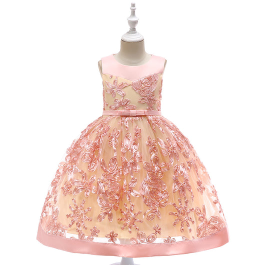 Vestido Princesa Niña con Apliques Decorativos - Image 4