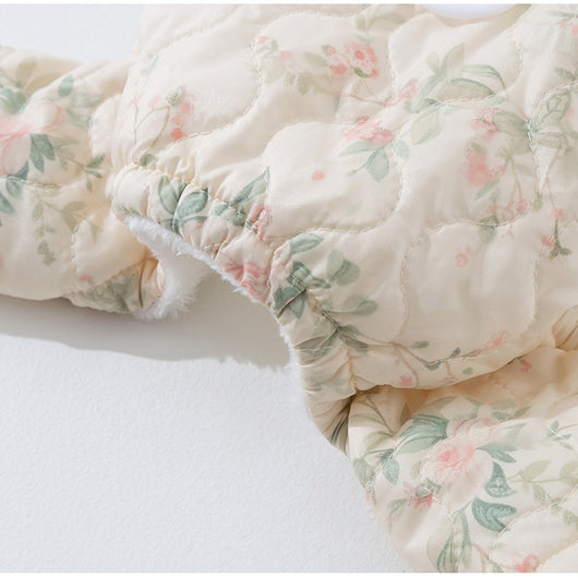 Mono Acolchado para Perros Pequeños Estilo Tang Floral Chino - Ropa de Invierno - Image 26