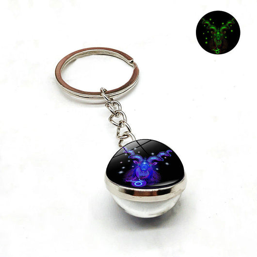 Llavero de Esfera de Cristal Luminoso con Zodiaco - Image 3