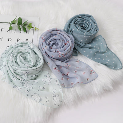 Pañuelo Estampado Chifón Malayo Indonesio para Mujer - Image 4