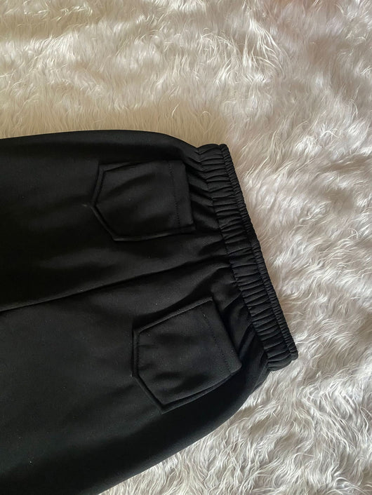 Pantalones Casuales Gruesos con Efecto Apilado para Mujer - Image 28