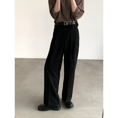 Pantalones Anchos Efecto Drapeado Estilo Urbano Relajado - Image 2
