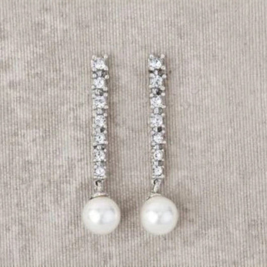 Aretes de Plata Esterlina con Perla y Zirconia - Diseño Elegante Premium - Image 2