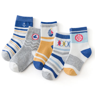 Calcetines de Algodón con Diseños Animados a Juego de Colores para Niños y Niñas - Image 4