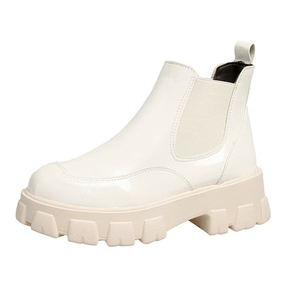 Botas de Cuero Charol con Tacón Cuña - Versátiles y Elegantes - Image 5