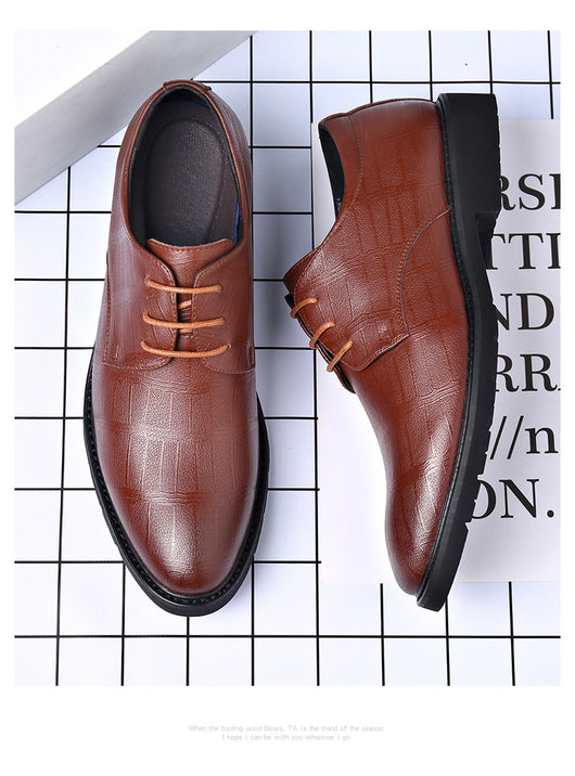 Zapatos Formales de Cuero Genuino para Hombre Talla Grande - Image 37