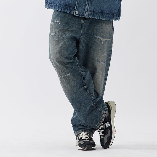Jeans Anchos de Largo Completo Splash Ink para Hombre - Image 22