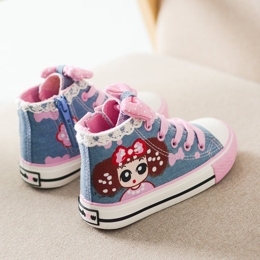 Zapatos de Lona para Niñas Talla 9 - Diseño Otoñal Cómodo - Image 9