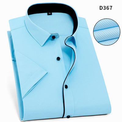 Camisa de Trabajo Manga Corta Hombre Color Sólido - Comodidad y Durabilidad - Image 2