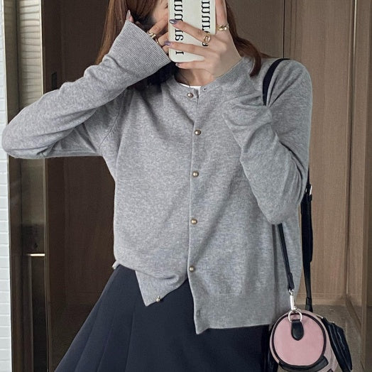 Cardigan Tejido Gris para Mujer - Abrigo Suéter Premium Otoño - Image 15