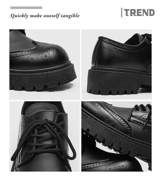 Zapatos de Cuero Casual con Tallado Brogue para Hombre - Image 11