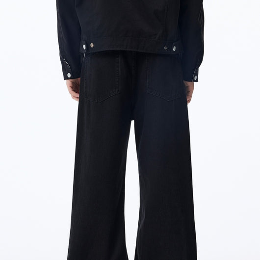 Jeans Negros Rectos con Forro Polar - Estilo Americano Casual para Otoño e Invierno - Image 13