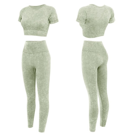 Conjunto Deportivo Yoga Mujer Seamless - Pantalón y Top Fashion - Image 24