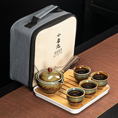 Juego de Té Xiaoyao con Tetera Giratoria 360°