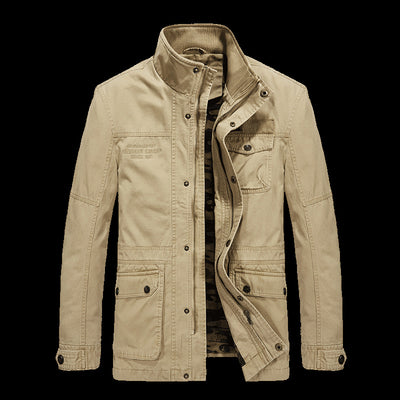 Chaqueta de Algodón Lavado Suelta para Hombre
