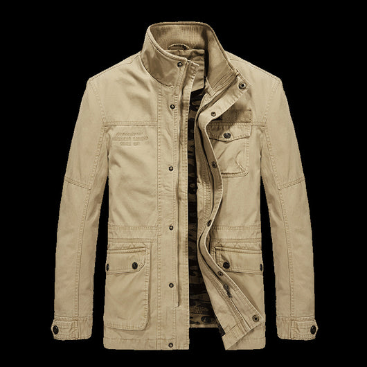 Chaqueta de Algodón Lavado Suelta para Hombre