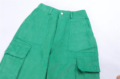 Pantalones de Trabajo Oversized con Bolsillos Grandes y Cintas Laterales - Image 12