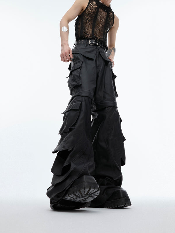Pantalones Bootcut Casuales con Diseño Calado para Hombre