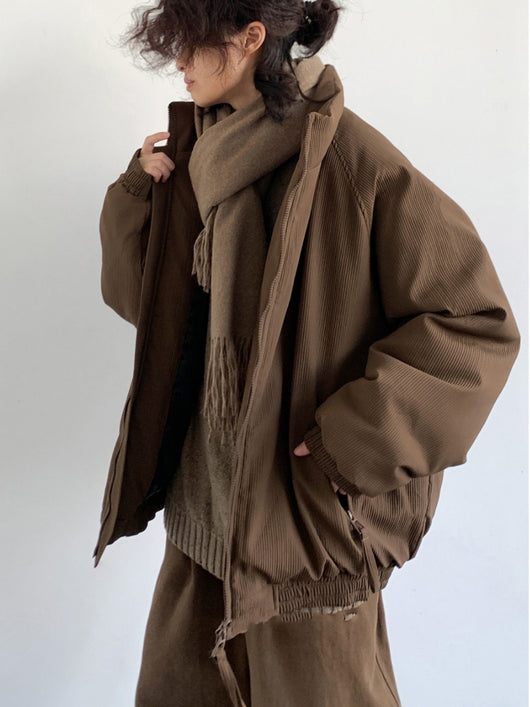 Abrigo Acolchado de Rayas Verticales - Chaqueta Retro Versátil - Image 2