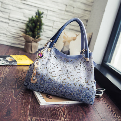 Bolso de Hombro Capacidad Extra Grande con Patrón Pavo Real - Image 3