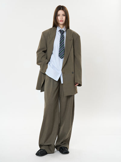 Pantalones Casuales Rectos con Corte Vertical y Acabado Liso - Image 15