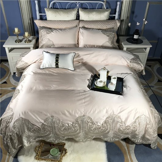 Juego de Cama 4 Piezas Algodón Premium con Encaje y Toque Sedoso - Image 11