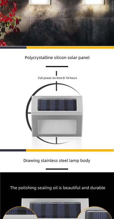 Lámpara Solar LED para Escaleras y Jardín - Luz Nocturna Inteligente - Image 9