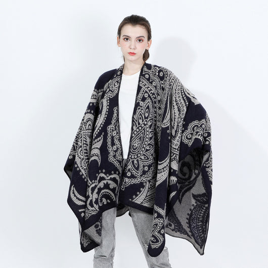 Bufanda Capa de Cachemira para Mujer - Abrigo Versátil Otoño Invierno