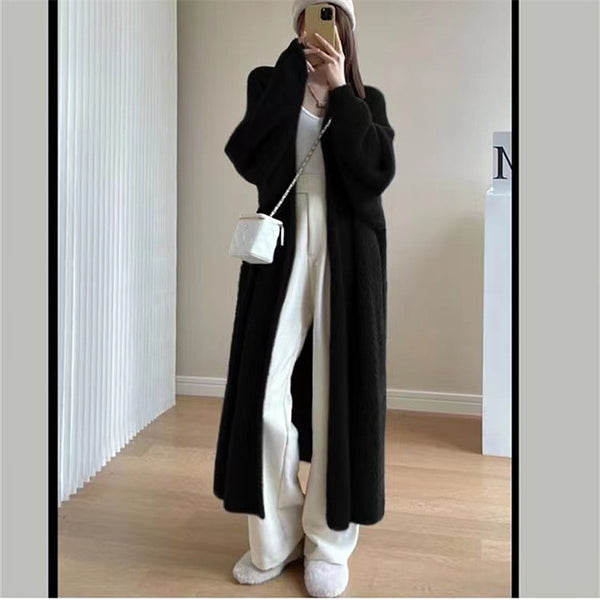 Cardigan Largo Hasta la Rodilla para Mujer