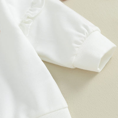 Conjunto Infantil Elegante: Suéter con Volantes y Pantalón Acampanado a Rayas - Image 14