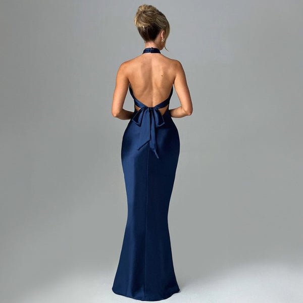 Vestido Elegante Backless sin Mangas para Verano