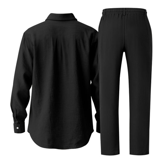 Conjunto de Dos Piezas: Camisa Suelta de Manga Larga y Pantalón Cómodo - Image 25