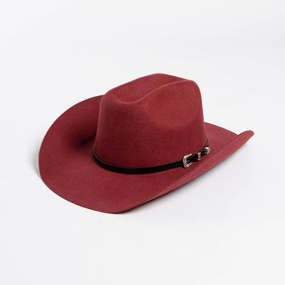 Sombrero Vaquero de Ala Ancha con Hebilla y Lana Pura - Image 11