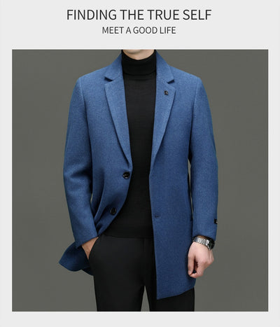 Abrigo de Lana Entallado para Hombre - Corte Moderno Otoño Invierno - Image 11