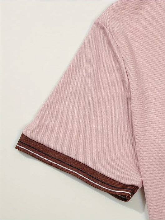 Polo Ejecutivo Bicolor de Manga Corta para Hombre - Image 26