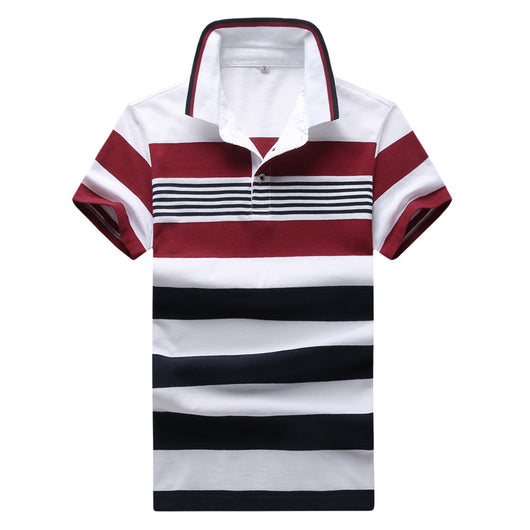 Polo de Rayas Manga Corta para Hombre - Estilo Verano - Image 7