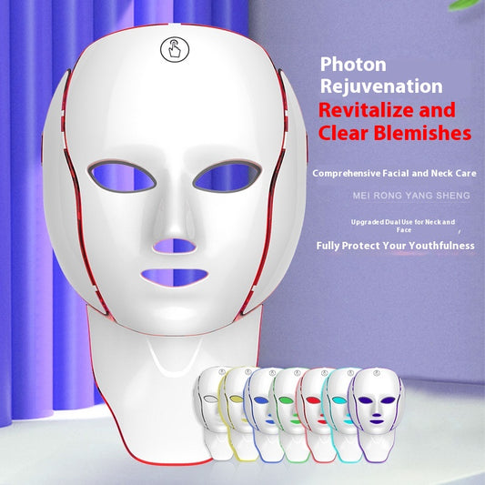 Mascarilla LED de 7 Colores para Tratamiento Facial en Casa