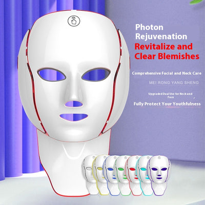 Mascarilla LED de 7 Colores para Tratamiento Facial en Casa