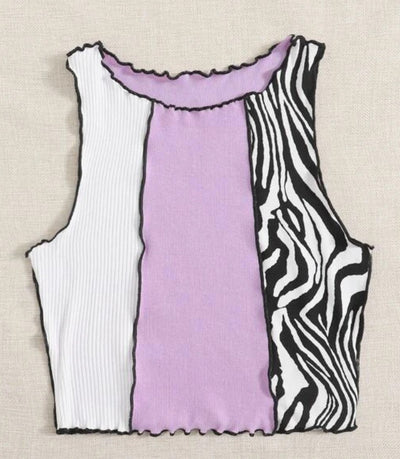 Chaleco Tejido Colorblock con Rayas Laterales para Mujer - Image 21