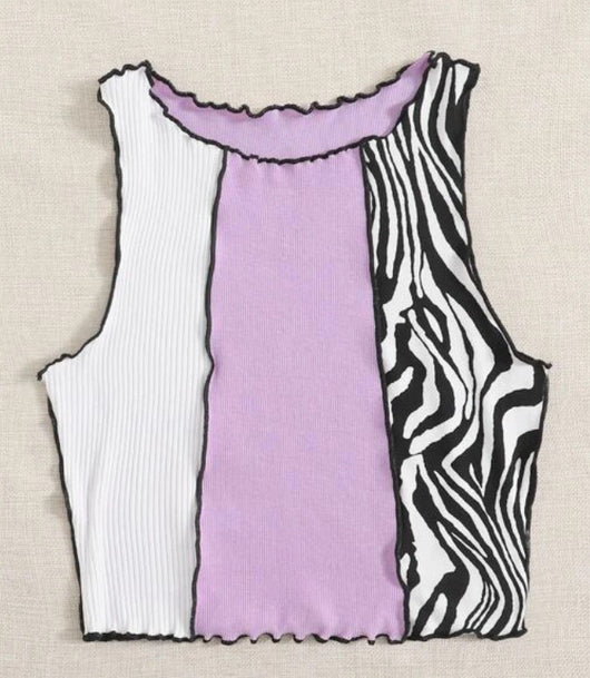 Chaleco Tejido Colorblock con Rayas Laterales para Mujer - Image 21