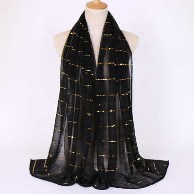 Pañuelo de Seda con Lentejuelas Brillantes para Mujer - Image 24