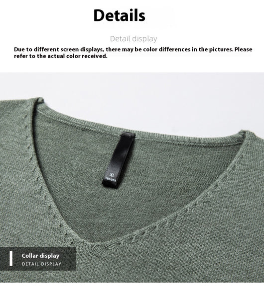 Suéter Tejido Cuello V para Hombre - Prenda Base Otoño Ejecutiva - Image 15