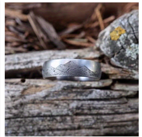 Anillo de Aleación Vintage Distressed Edgy para Hombre - Image 6